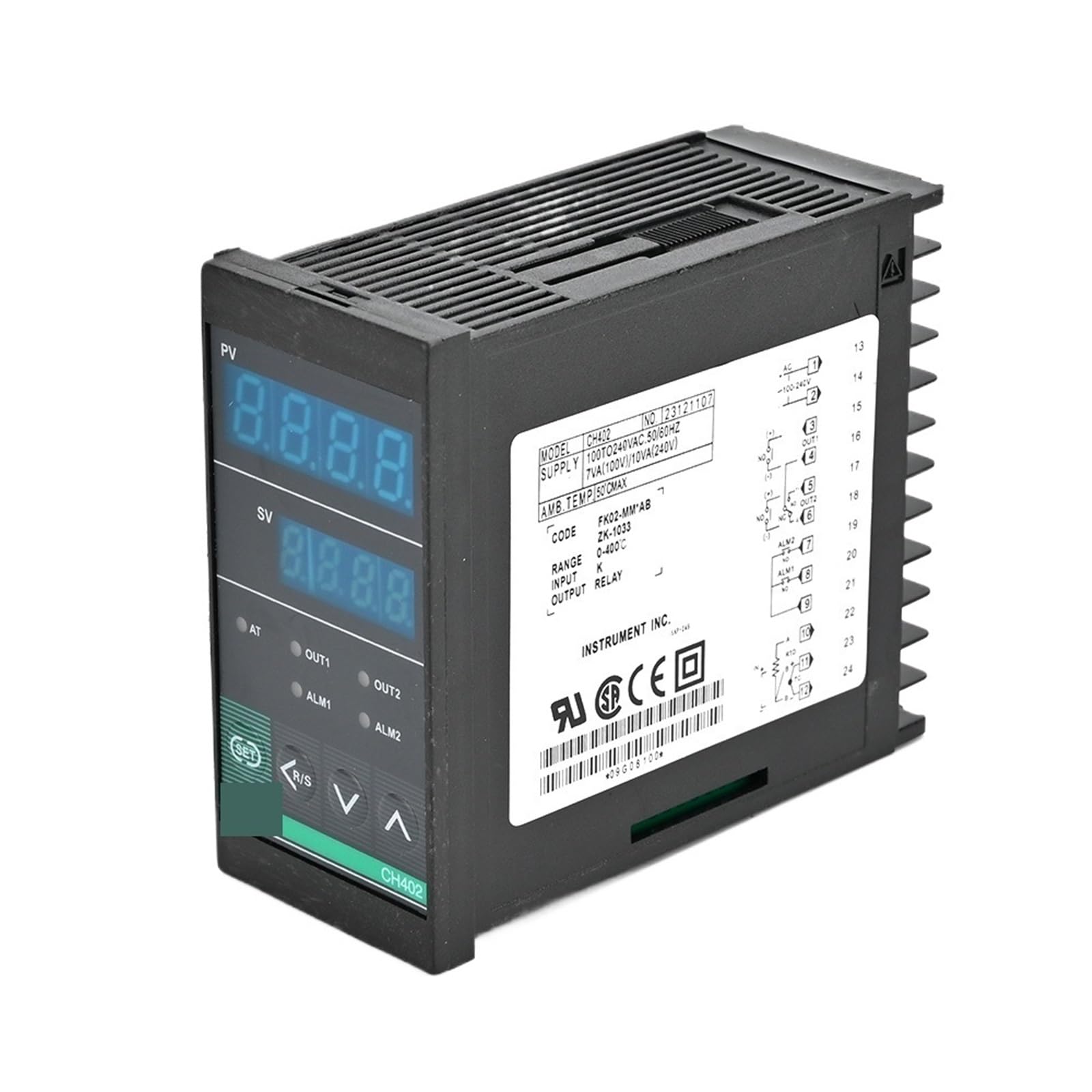 1 Uds CH402FK02-MM * AB salida de relé Dual alarma Dual controlador de temperatura PID termostato con pantalla Digital AC110V-240V 400 ℃