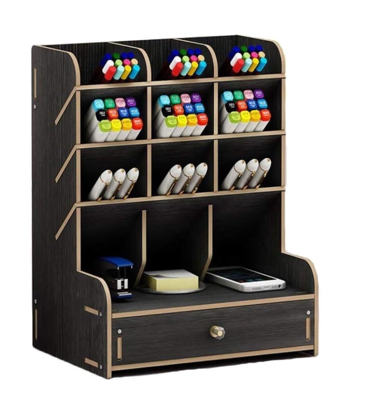Organizzatore da Scrivania Organizer da Scrivania Organizer Da Scrivania In Legno Con Cassetto Organizer Portapenne Multifunzionale Fai-da-te Per Scrivania Organizzatore da Tavolo Portaoggetti da Scri
