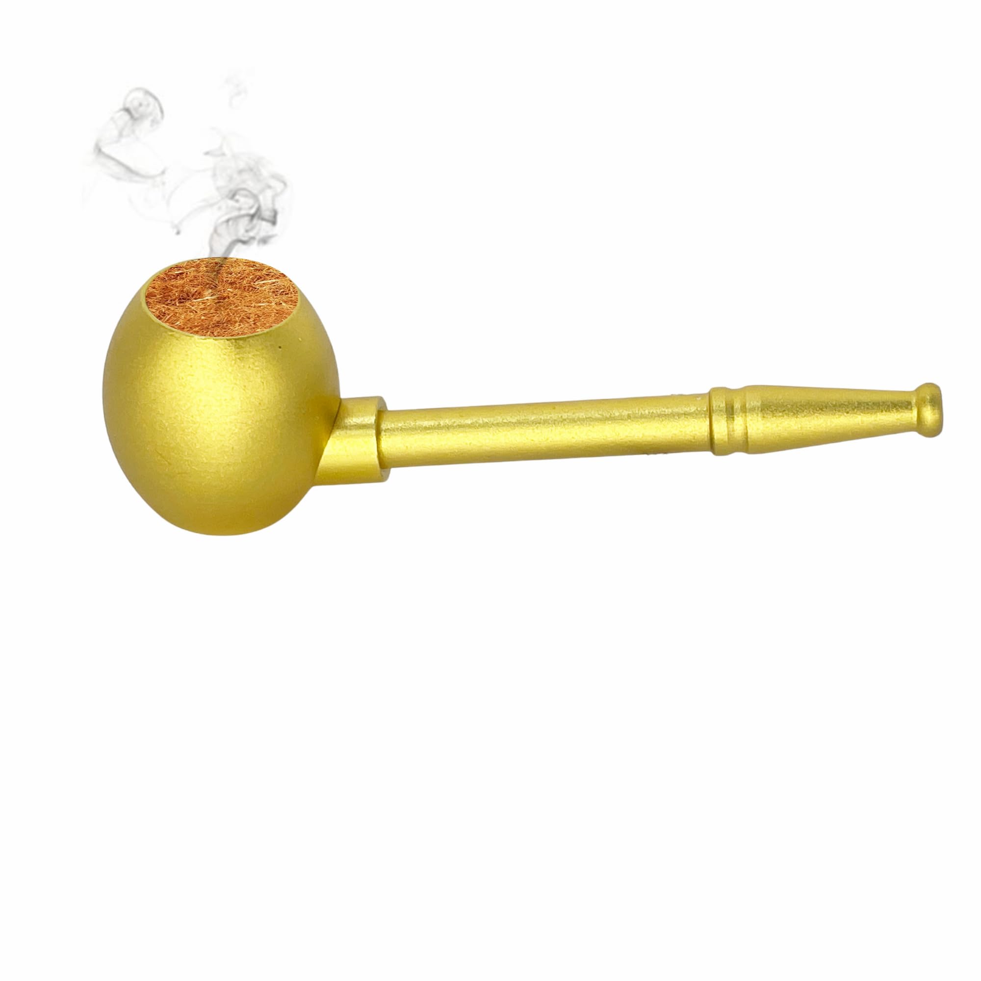 Beginner Classic Brass Retro Pipe - Attractive Design, |5 inch Large Bowl Pipe
| Classic Brass Retro Pipe for Beginners 