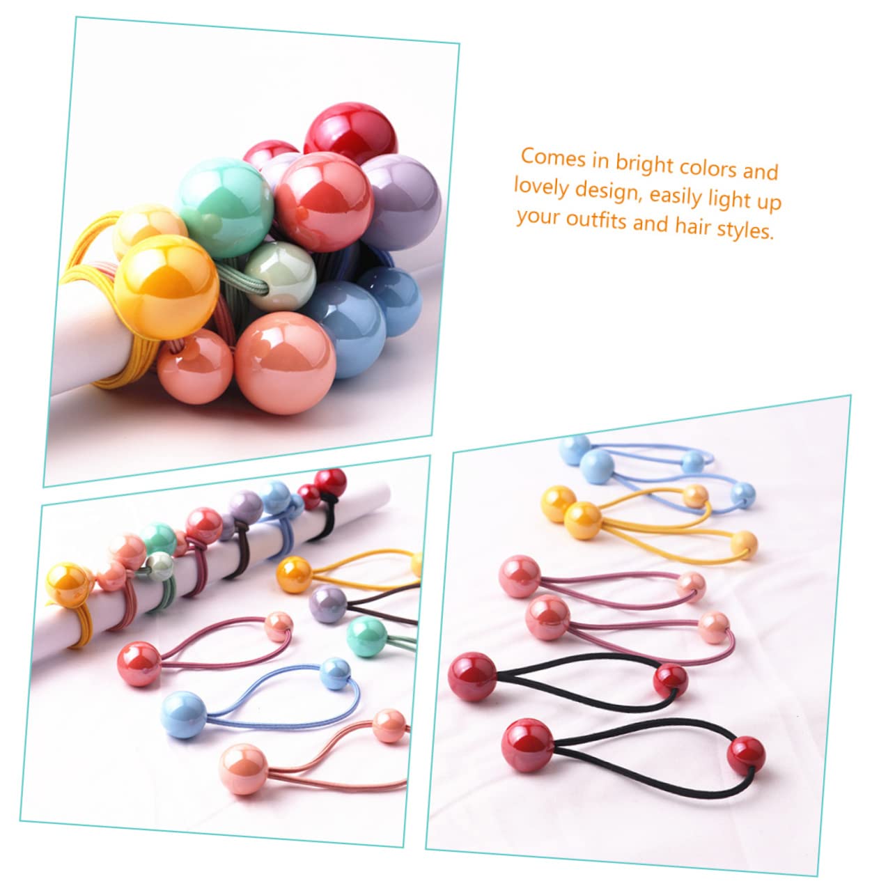 MAGICLULU 28pares Coloridos De Pelo Elásticos Para y Mujeres Accesorios De Cabello Brillantes Para Peinados y Coletas