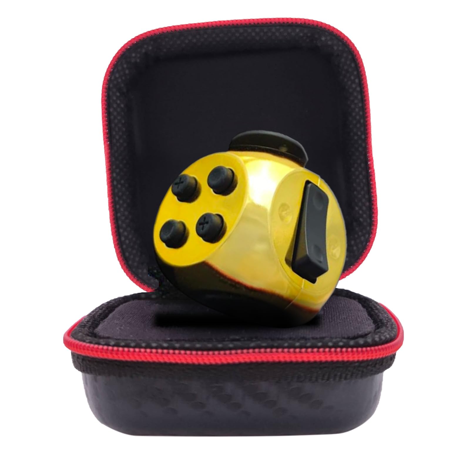 PILPOC theFube Fidget Cube, 6-Sided Stress Relief Infinity Cube for Adults & Kids, Boosts Concentration, Mindfulness Aid, Silent & Audible Modes, Includes Carry Case for Portability (Midnight Aurum)