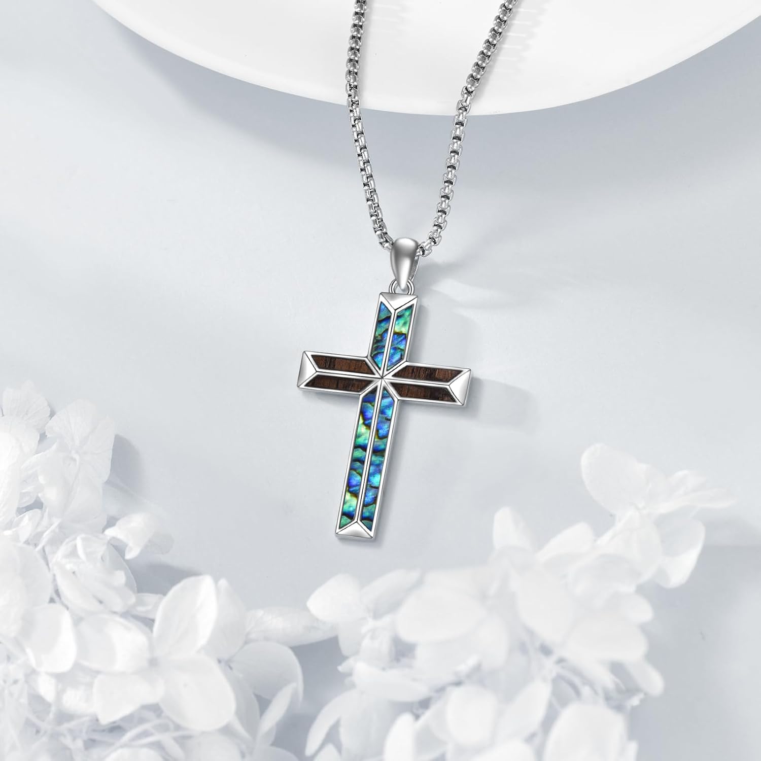 Cross Necklace Sterling Silver Crucifix Pendant Religious Jewelry Gifts for Women Men - Image 3