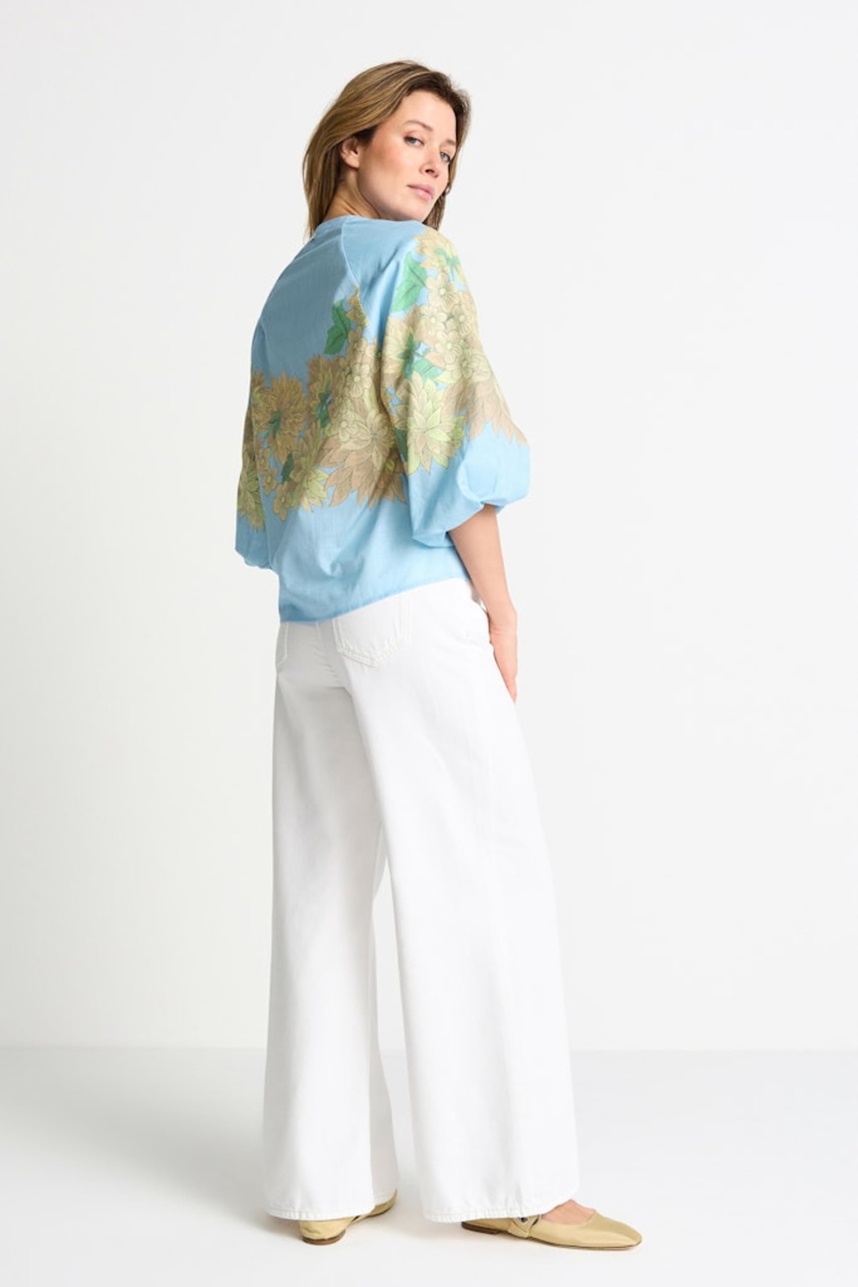 rich&royal RICHROYAL Ballonärmel-Bluse mit Print