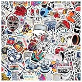 Ice Hockey Stickers Pack 108Pcs Cool Vinyl Waterproof Decals for Helmet Water Bottle Laptop Luggage Phone...