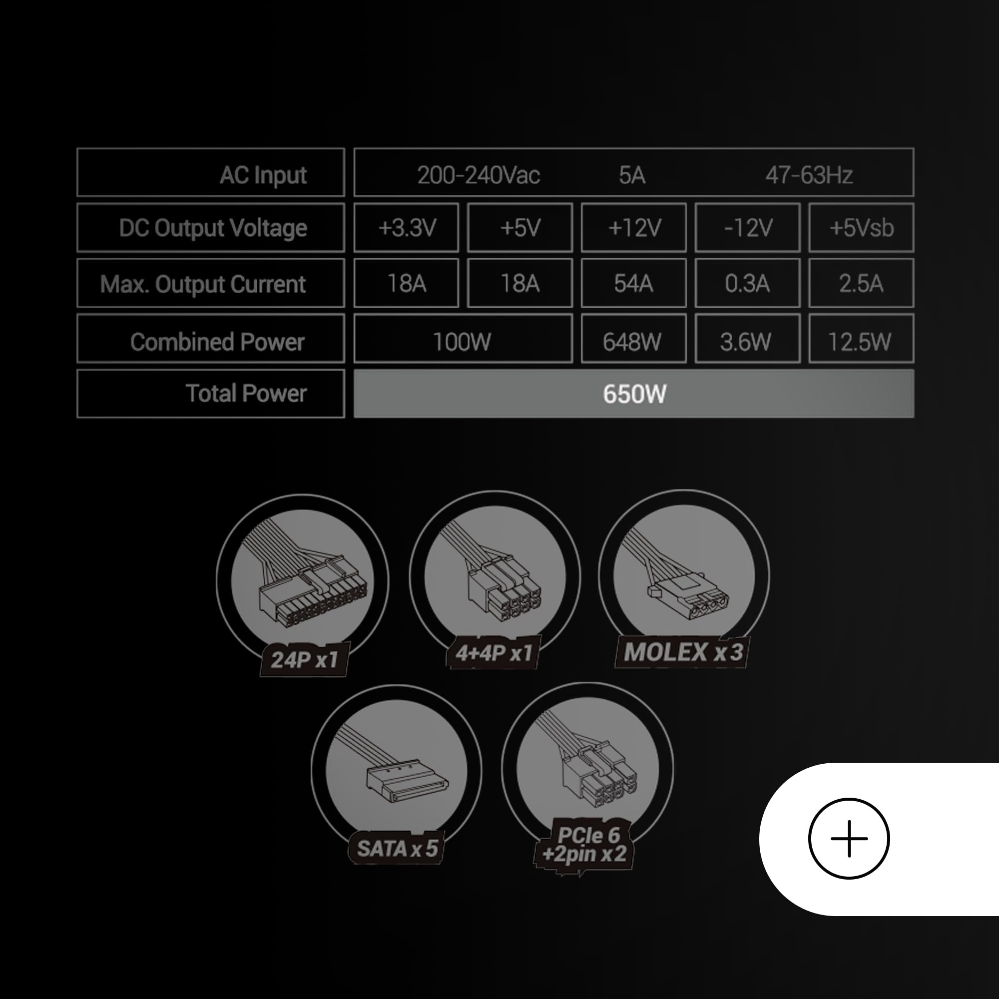 Mars Gaming MPB650SI, Alimentatore PC ATX 650W, 7 Anni di Garanzia, 80Plus Bronze 230V, 90% di Efficienza, Ventola SI Extreme Silence con Nucleo in Rame, Tecnologie AI2-RPM, DC-DC e SMD, Nero