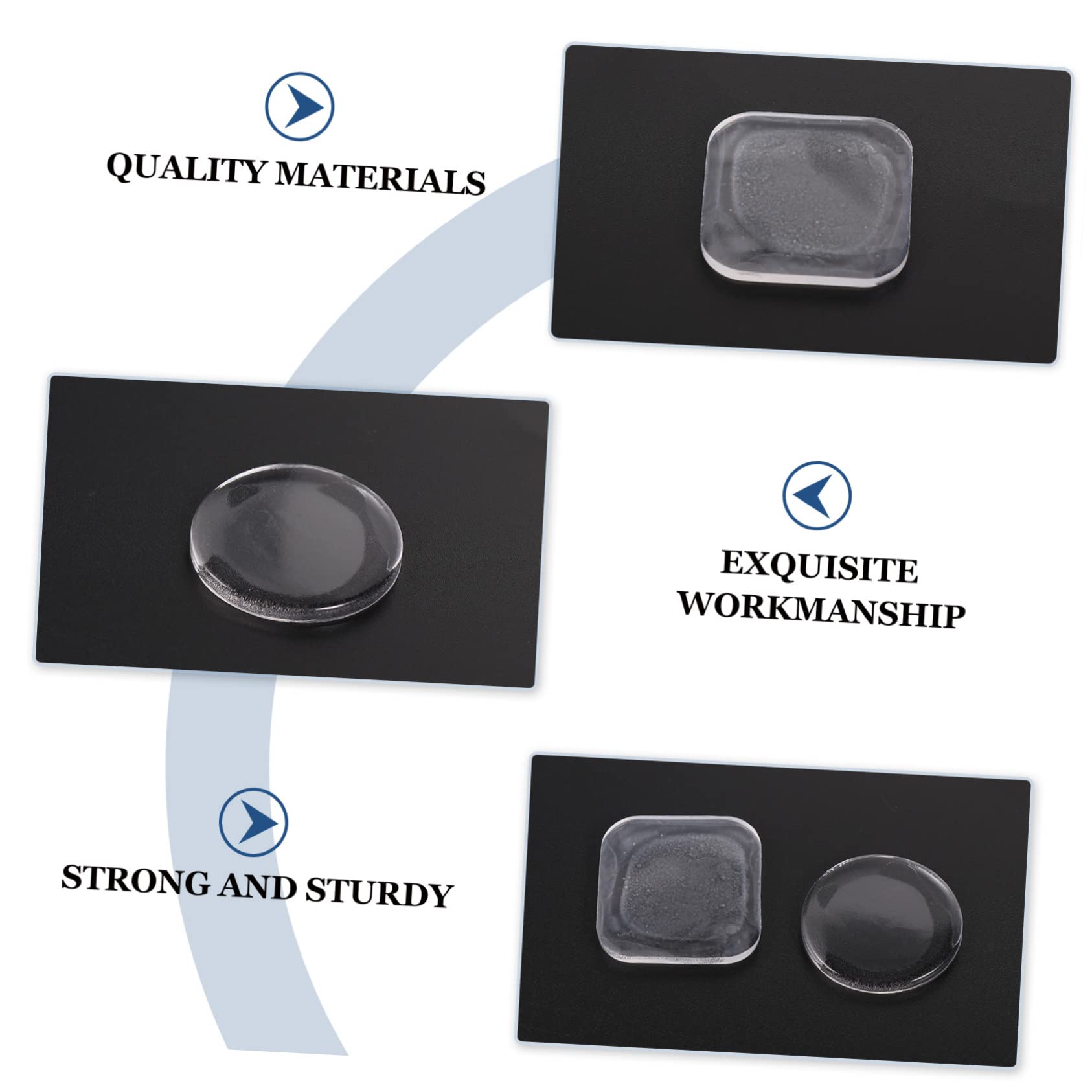 Housoutil 3sets Eyelash Extension Lash Kit Holder Pallet Reusable Sticker Pads Non-porous Easy to Clean 8pcs*3