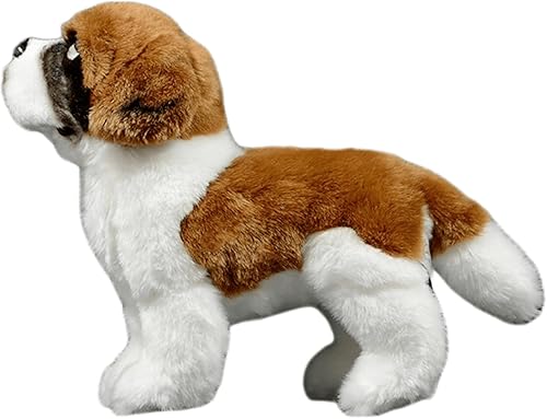 Miniatura 4 de FRANKIEZHOU San Bernardo - Peluche de perro marrón de 10.24 pulgadas, juguete de peluche para cachorro, peluche de perro, juguetes suaves para