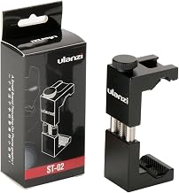 ULANZI Metal Phone Tripod Mount with Hot Shoe Mount Smartphone Video Rig Tripod Mount Adapter,ll065