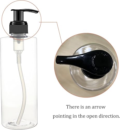 Miniatura 8 de Paquete de 6 botellas dispensadoras de champú y acondicionador de 32 onzas con bomba para acondicionador, jabón, lociones, dispensador de botellas