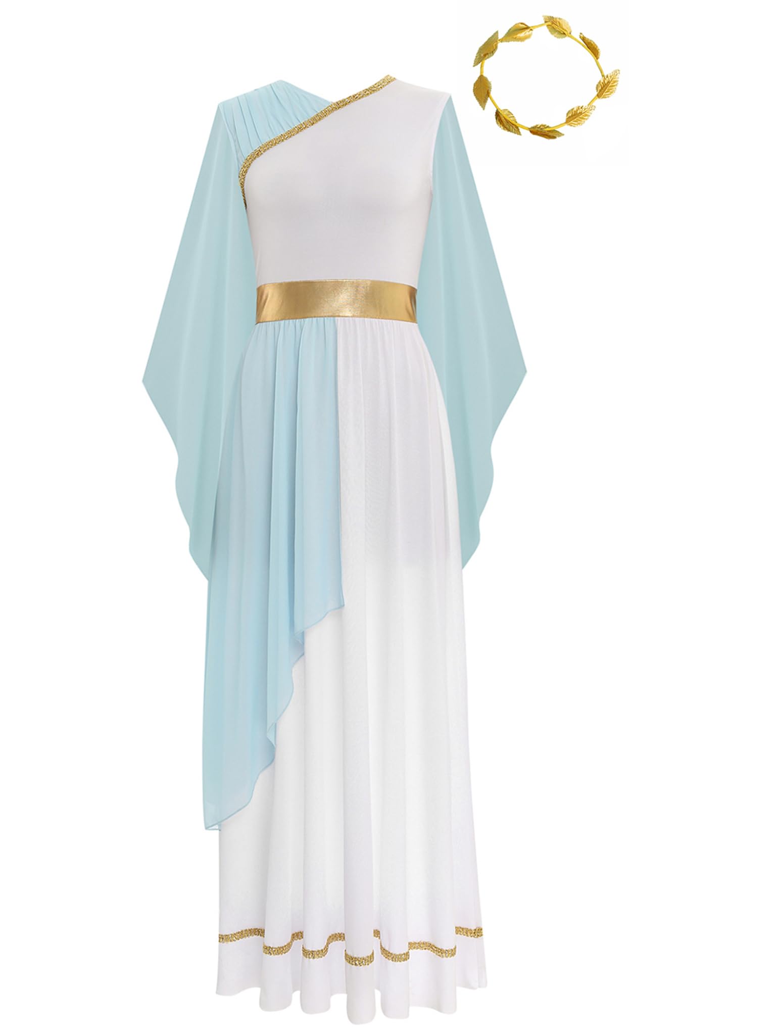 Runhomal - Disfraz de diosa griega antigua para mujer, vestido antiguo, disfraz de toge romano griego, Halloween, carnaval, fiesta