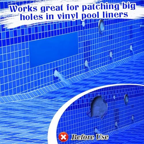 Aulock 4ft x 2.8ft Exlarge Self-Adhesive Pool Liner Repair Patch - 4