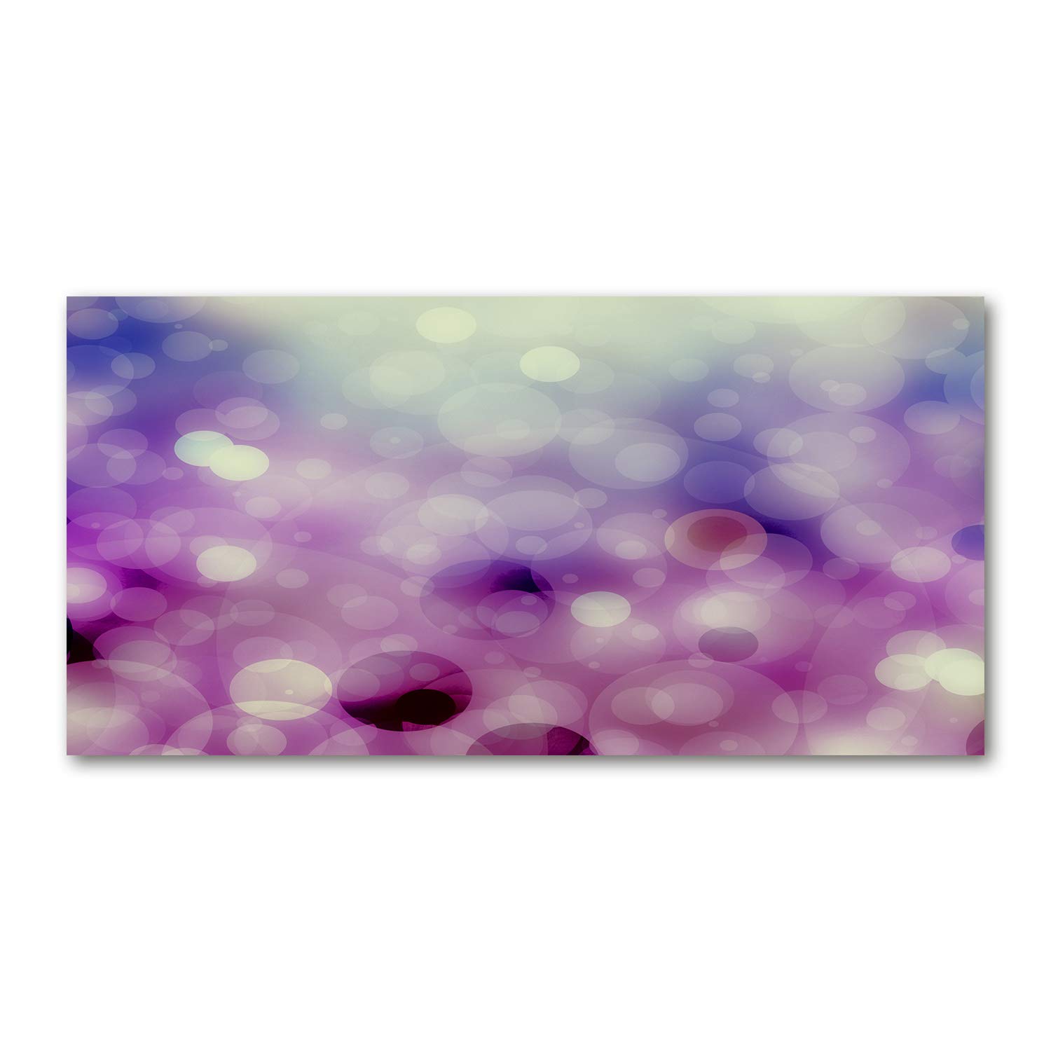 Tableau en verre acrylique 120x60cm décoration murale violette moderne