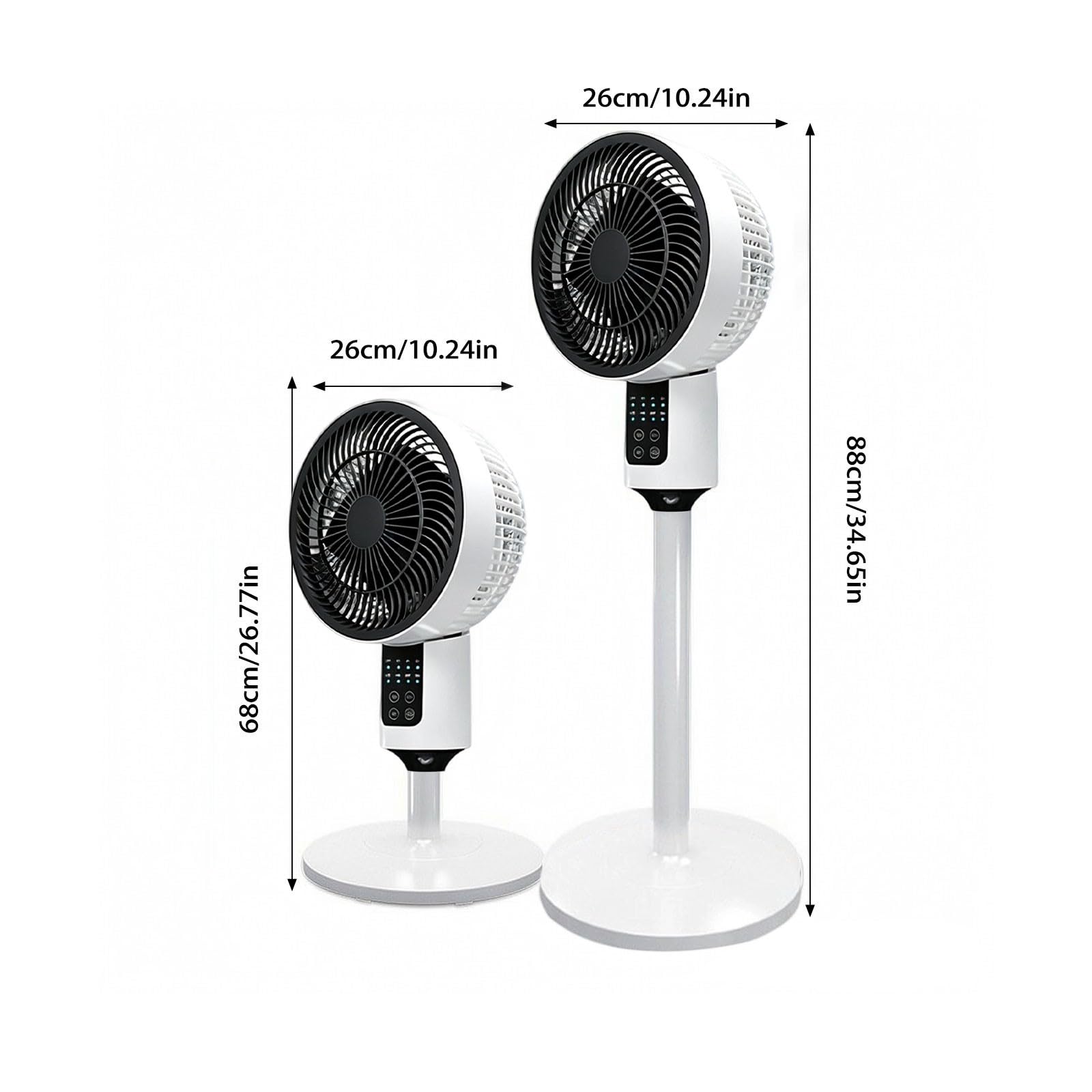 Tragbarer Stand-USB-Ventilator, höhenverstellbar, leise Luftzirkulation, für Zuhause, Schlafzimmer, Schreibtisch, Arbeitsplatz, mit oszillierendem Kopf, mehrere Geschwindigkeitsstufen