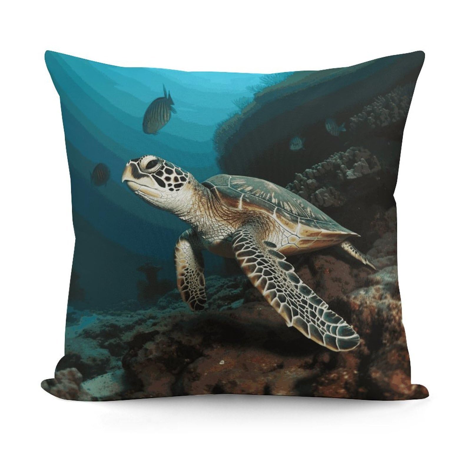 Adfgyerh Style Sea Turtle(1) Decorative Pillow Covers, Throw Pillow Covers Soft For All Seasons, Pillowcases For Couch Living Room Sofa Bedroom 18X18 Inch