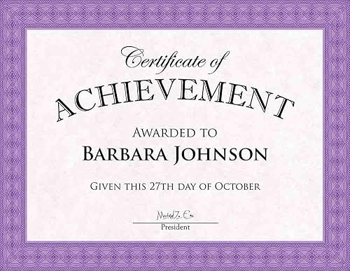 Miniatura 6 de Geographics Surtido de papel de premio de diploma en blanco con borde decorativo, tarjeta pesada de 60 libras, 8.5 x 11 pulgadas, paquete de 40