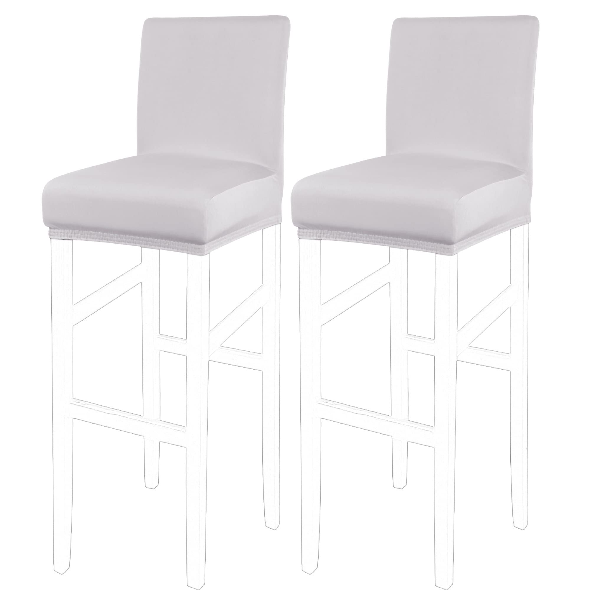 PiccoCasa Set of 2 Bar Stool Covers with Elastic Bottom, Stretch & Removable Dining Chair Covers for Pub Counter