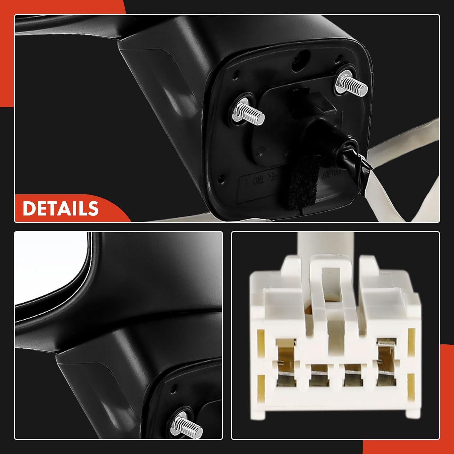 A-Premium Driver Side Power Door Mirror - Compatible with Honda Civic 2012-2013 - Non-Heated Manual Folding White Outside Rear View Mirror with Turn Signal Indicator - Replace # 76251TR2A01ZC