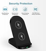 Vista 5 de Soporte de cargador inalámbrico de 15 W, base de carga rápida, compatible con Samsung Galaxy S24 S23 S22 S21 S20 Ultra 5G FE Plus S10 S9 S8 S7, Note