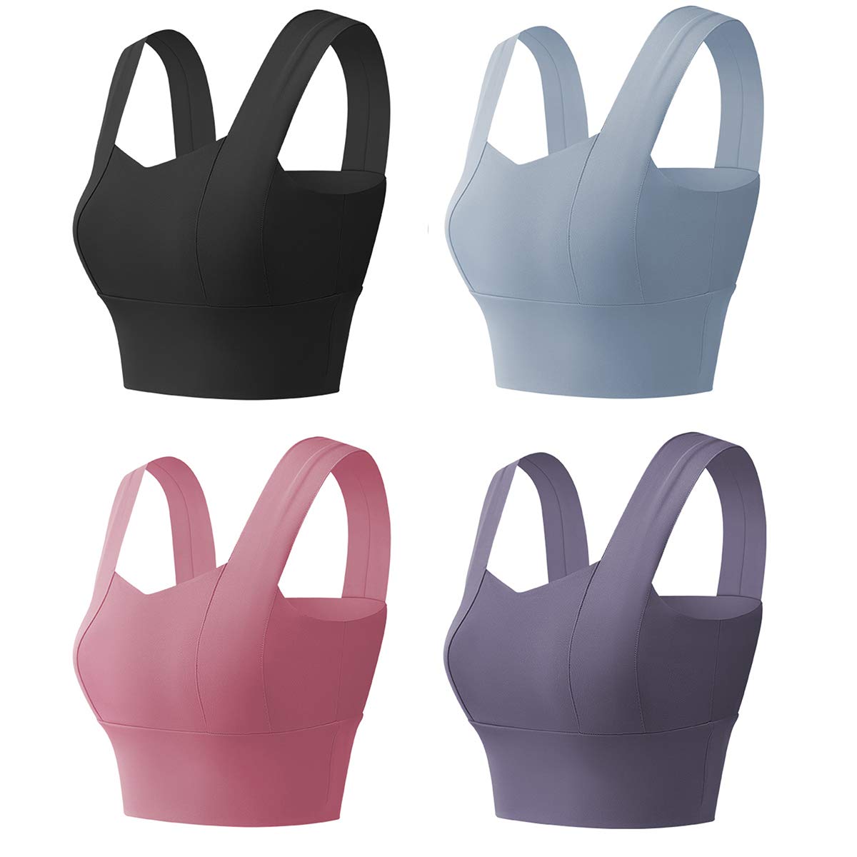 Rojeam Sujetador Deportivo Acolchado para Mujer Camiseta sin Mangas sin Hilos para Correr Ejercicio Trotar Ejercicio