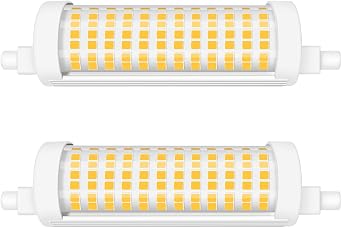 118mm R7S LED 20W, 200W T3 J118 Halogen Bulb Equivalent, 2200 Lumen, Dimmable J Type Linear Double Ended Flood Light, 120V, 3000K Warm White, Pack of 2