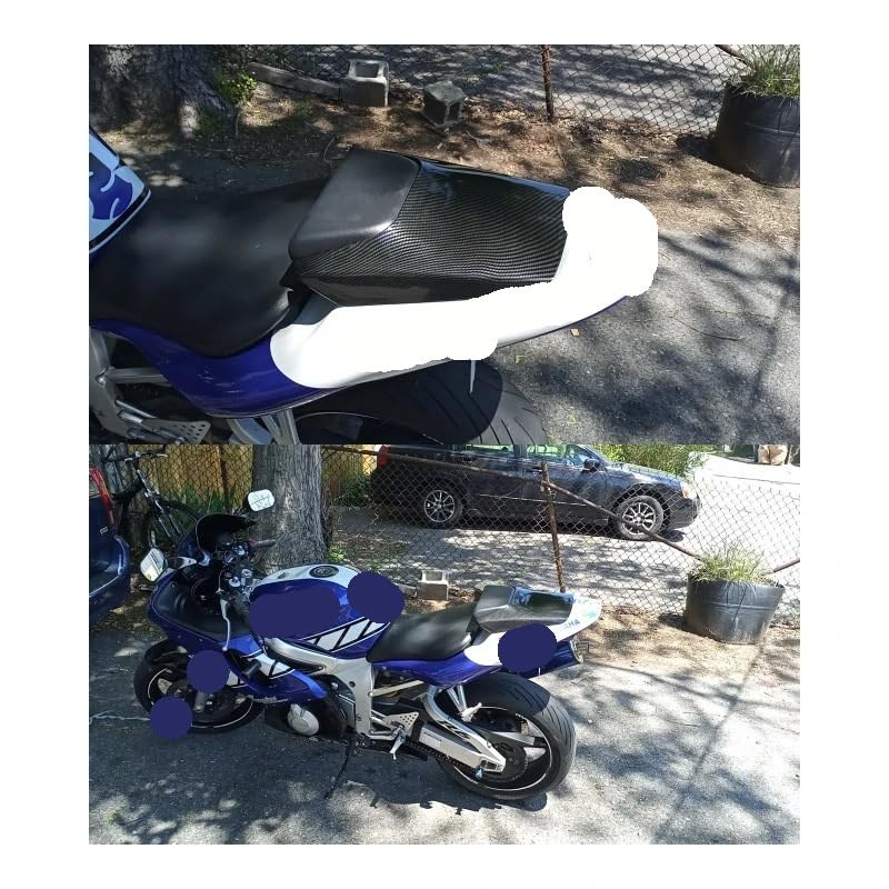 Capot de carénage arrière YZF-R6 ajustement précis bleu et noir 1998-2002 - 6