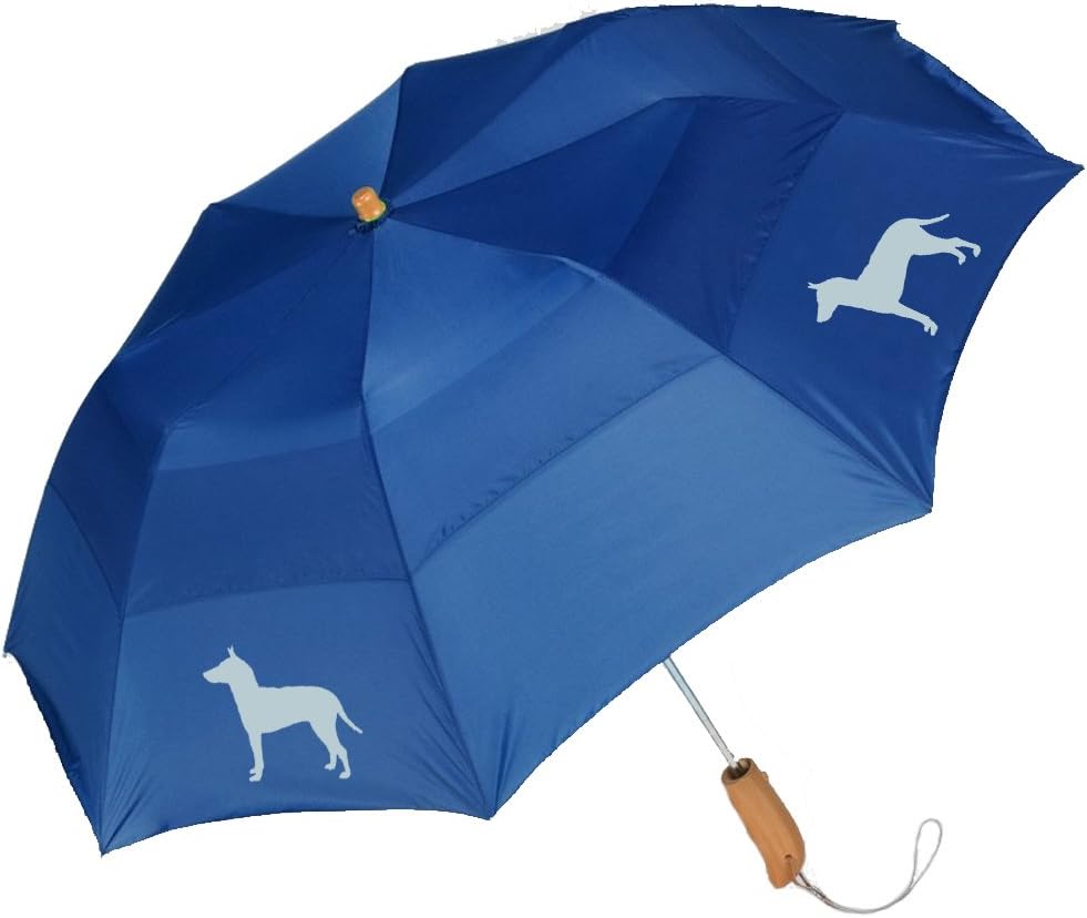YourBreed 43" Arc auto open folding umbrella with Manchester Terrier Silhouette