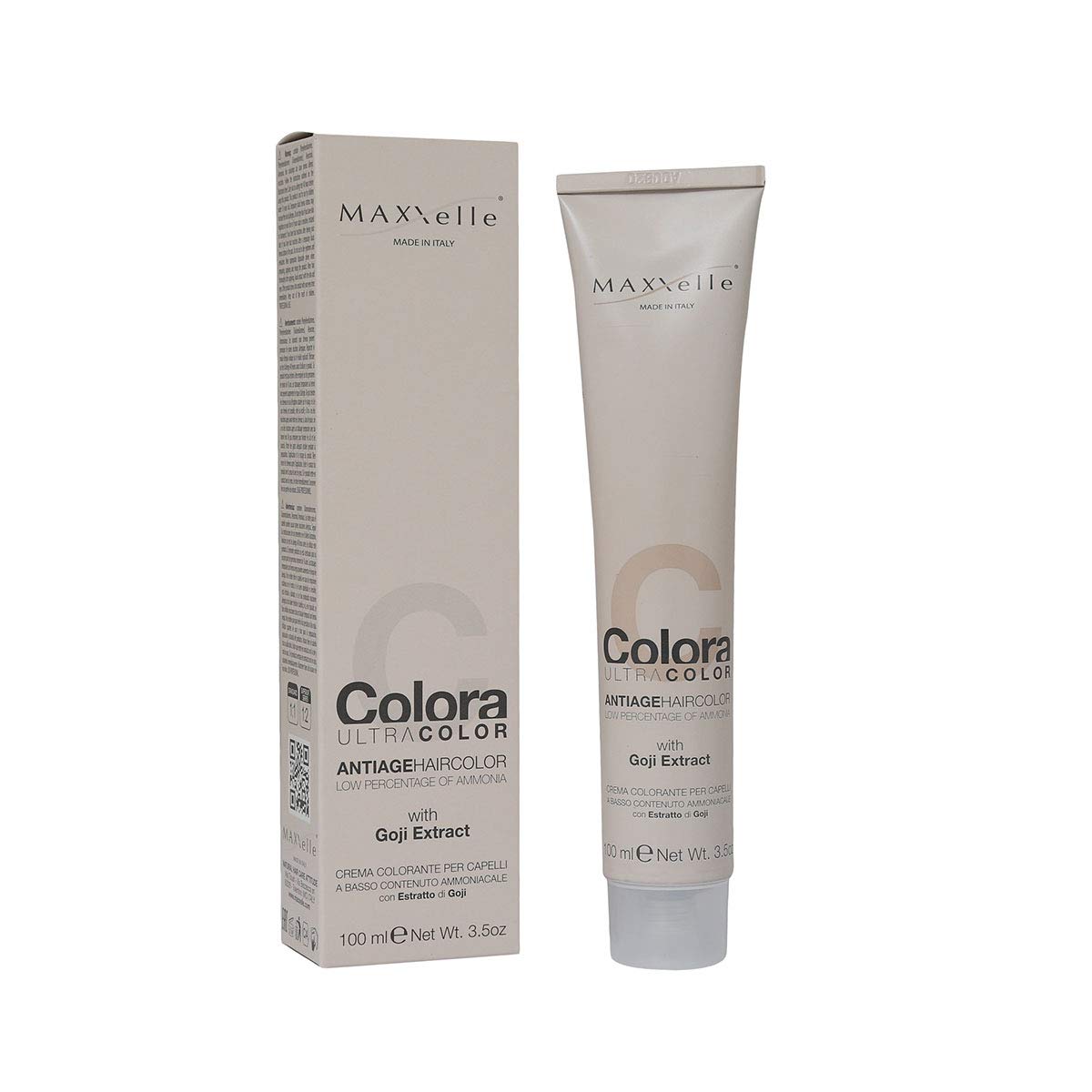 Maxxelle Ultra Color - Anti-Age Hair Colouring Cream with Goji Extract, INTENSE RED LIGHT CHESNUT 5.666 (100ml)