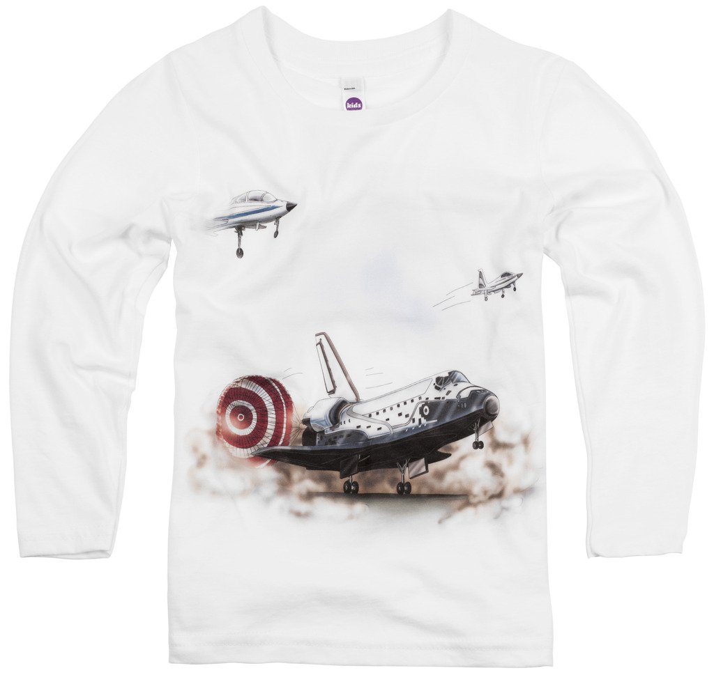 Little Boys' Long Sleeve Space Shuttle Landing T-Shirt