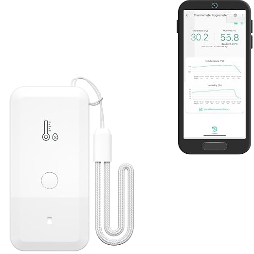 YoLink Smart Wireless Thermometer Hygrometer, Wide Temp Range for Freezer, Fridge, Green House, Pet Cage, App Alerts, Emails, Text/SMS alerts- Hub Required