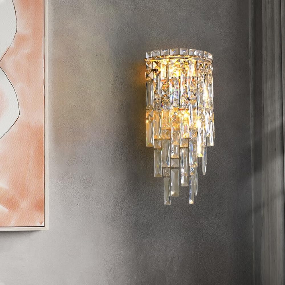 Lámpara de pared de cristal para iluminar pasillos oscuros y salones