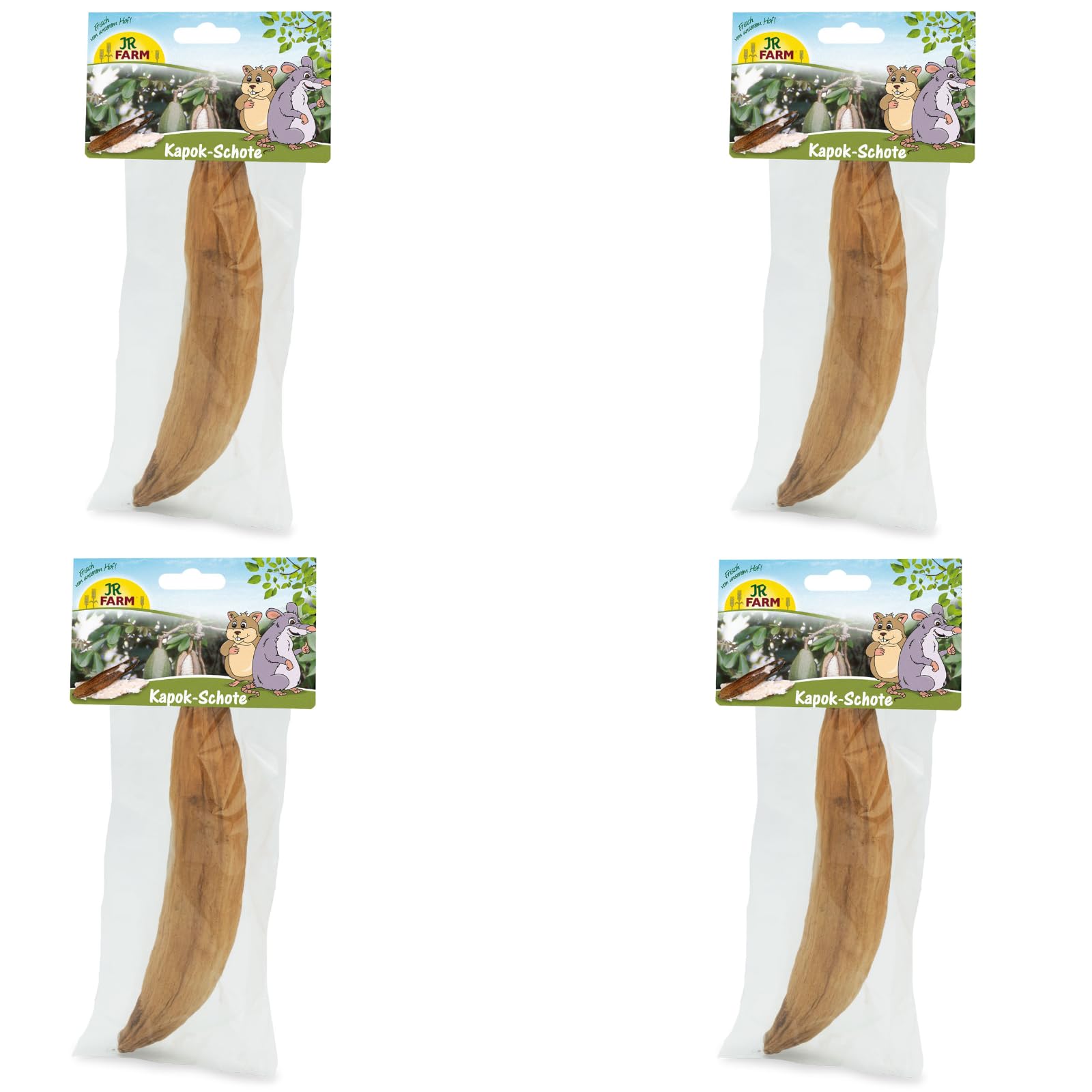 JR Farm Baccello di Kapok | 4 x 1 Pezzo | Materiale per Nido Naturale per Piccoli Roditori