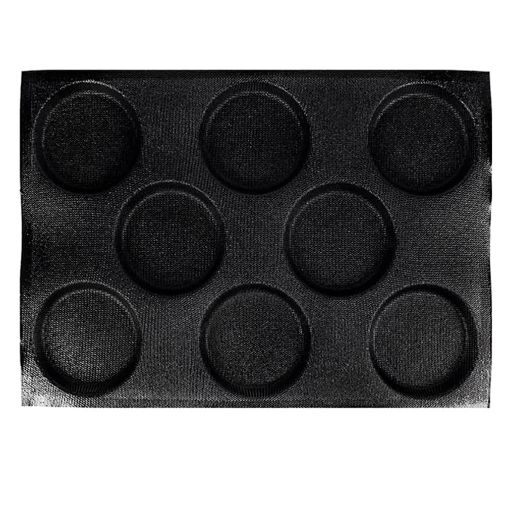 CTRLZS 8 Holes Hamburger Bun Pans for Baking Mesh Silicone Bread Pans for Baking Non Stick Perforated Baking Molds