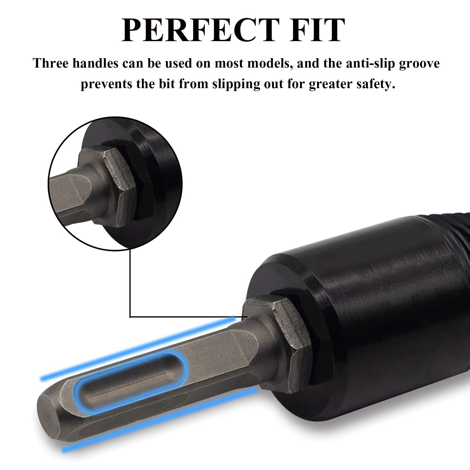 Spaccalegna A Cono Per Trapano 32mm E 42mm - Kit Con 4 Manici Per Legna Da Giardino