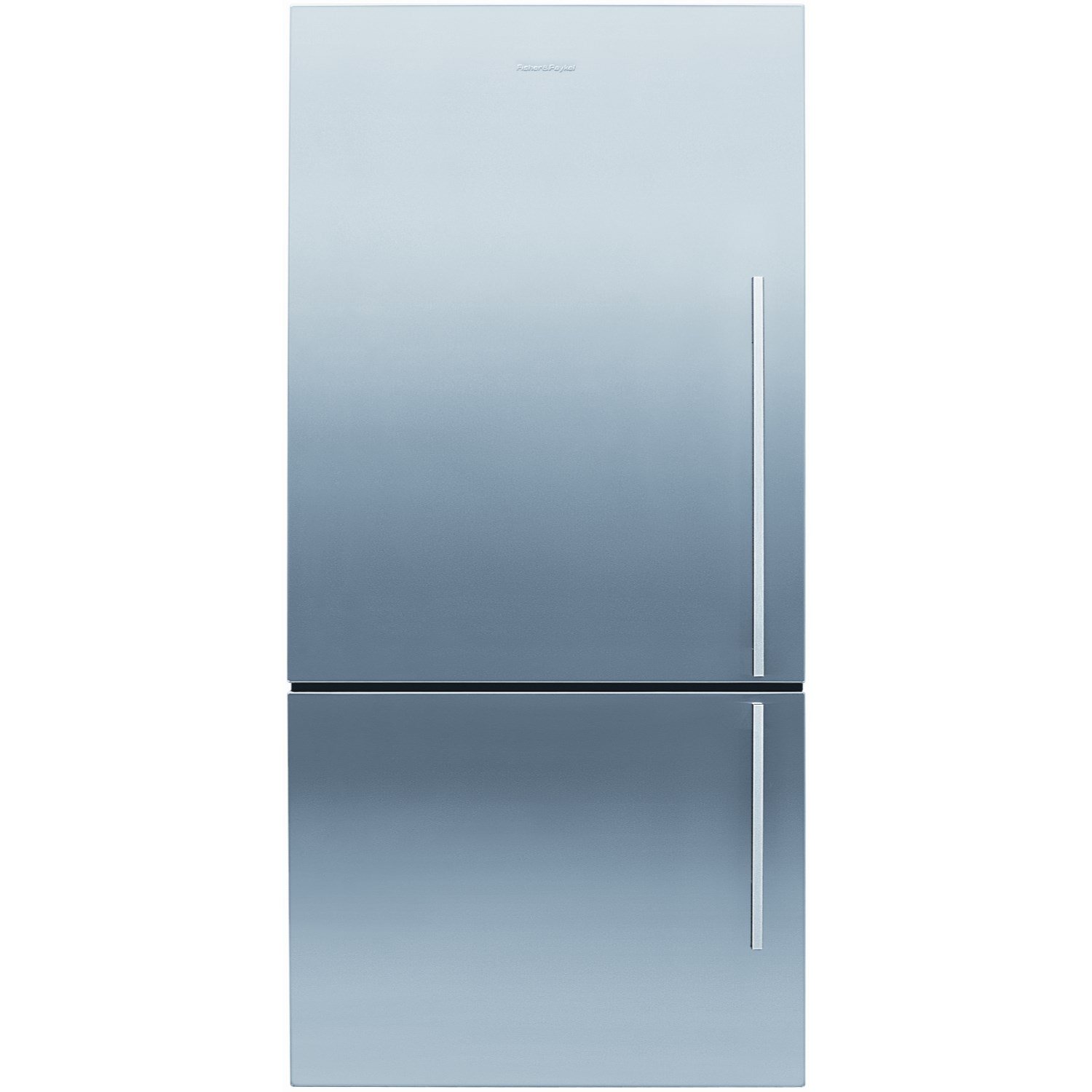 Fisher & Paykel E522BLXFD4 24156 79cm Wide Flat Door Left Hand Hinge Freestanding Fridge Freezer EZKleen Stainless Steel