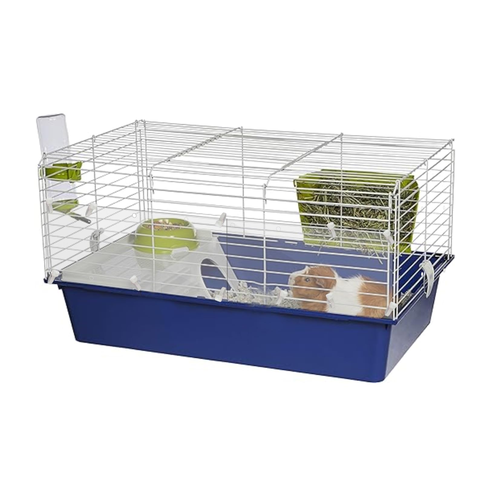 12 Piezas de Forro de Bordes de Jaula para Mascotas, 35 x 12 cm, Forros de protección para Jaula de Conejo con 120 Piezas de Lazos para Conejo, cobaya, hámster y Otros Animales pequeños