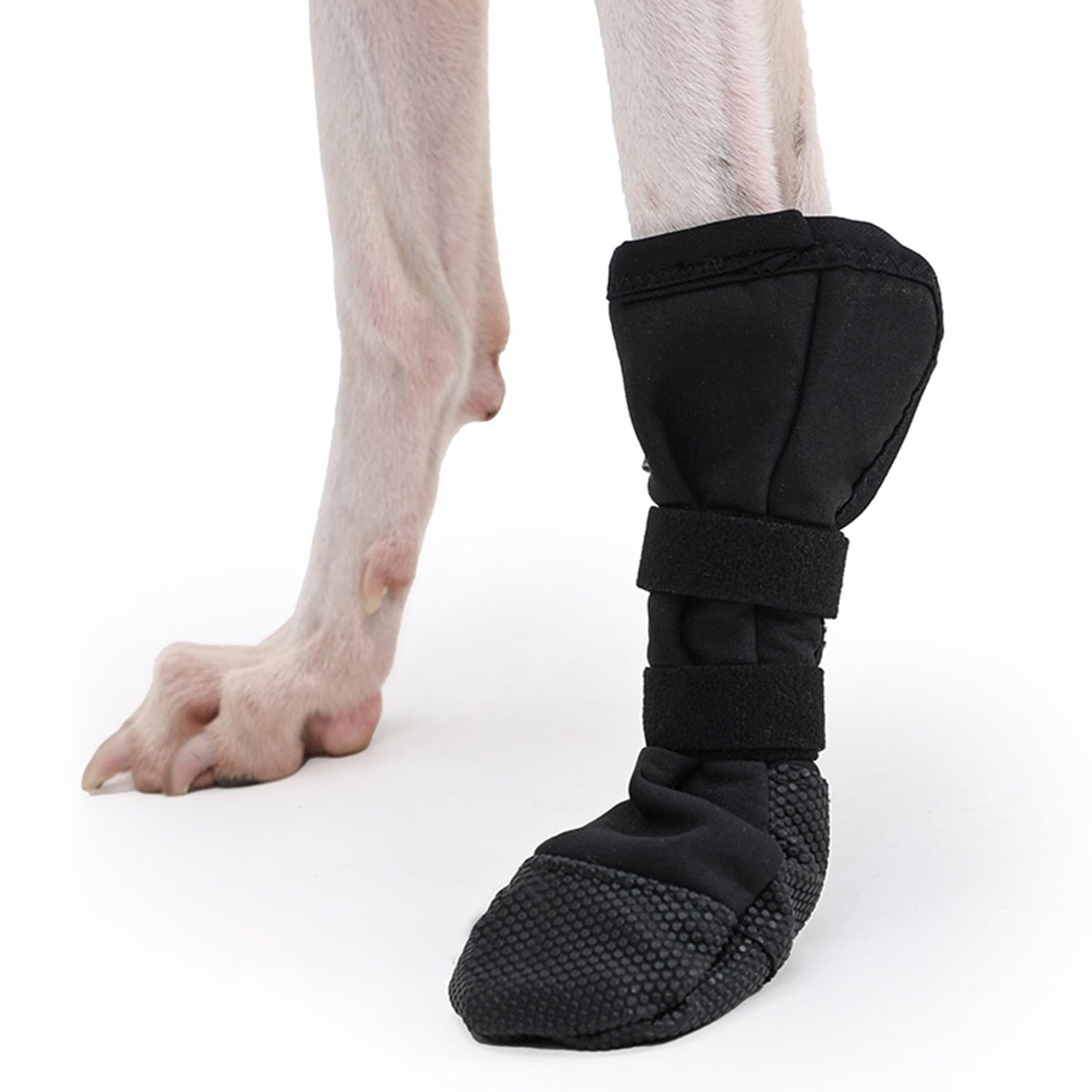 Lot de 2 paires de chaussettes de protection épaisses pour chien avec autocollant réglable pour éviter de glisser