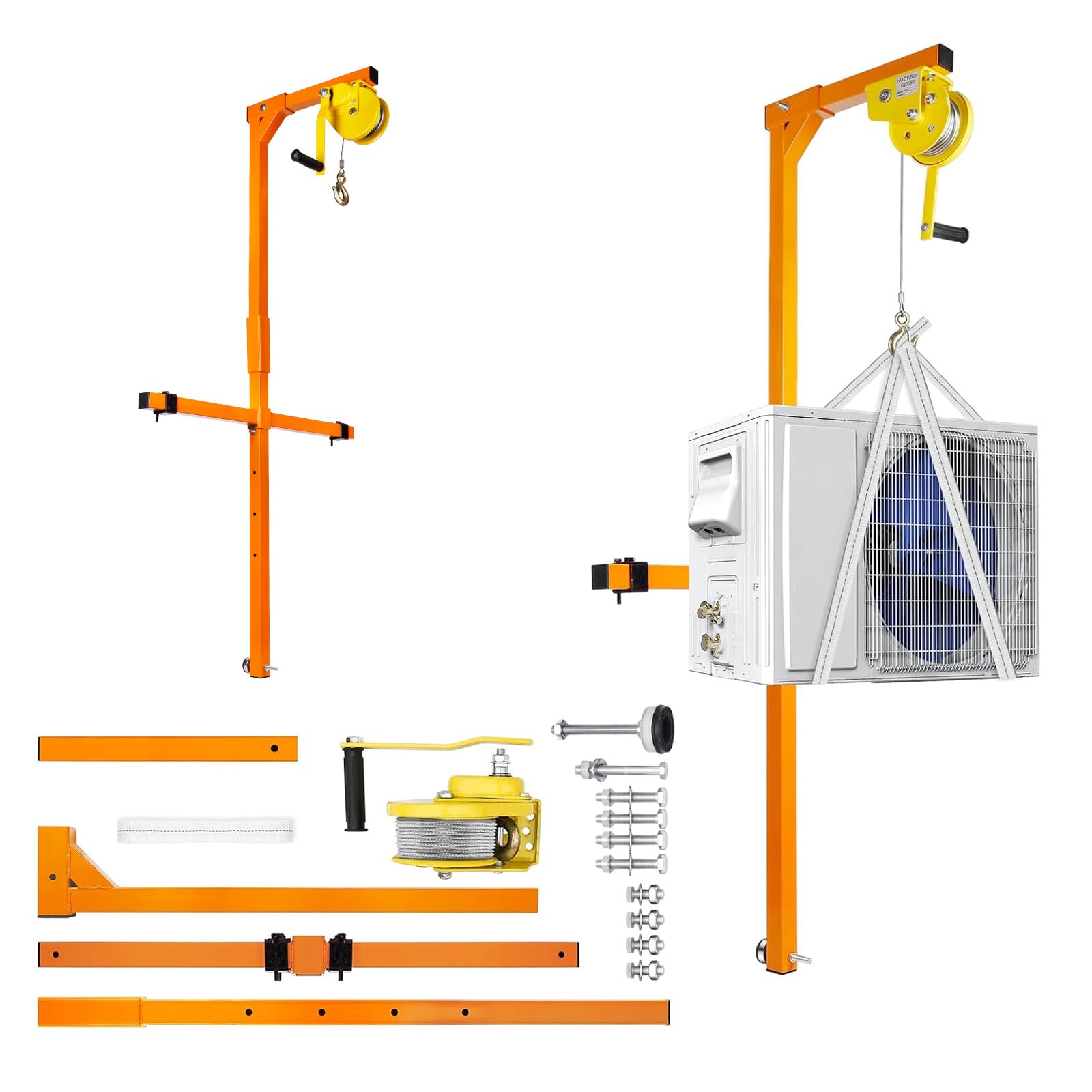 Herramienta de elevación para aire acondicionado de 50 pies y grúa manual de 400 LB