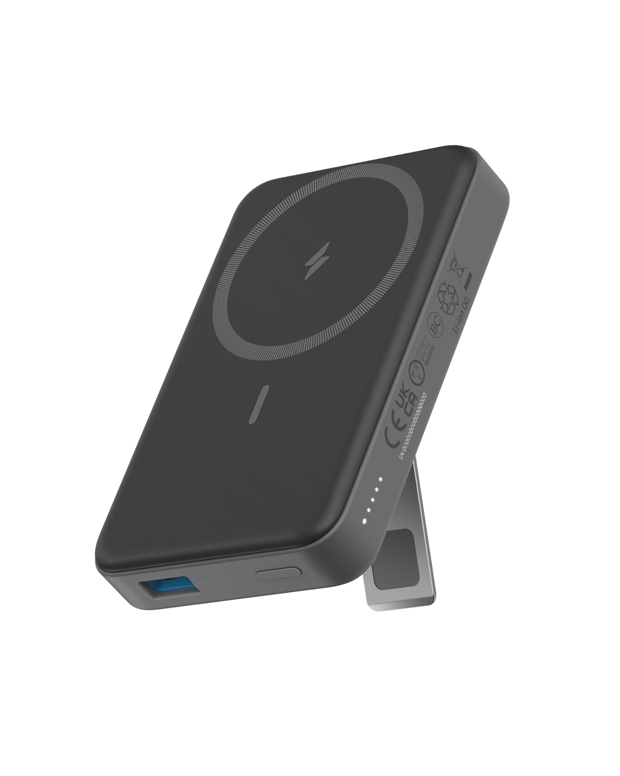 Anker Power Bank Magsafe 10000 mAh, 633 Ricarica Magnetica Senza Fili, Powerbank Magnetico Pieghevole con USB-C per iPhone 17 Pro Max/Serie 16-12(Nero)