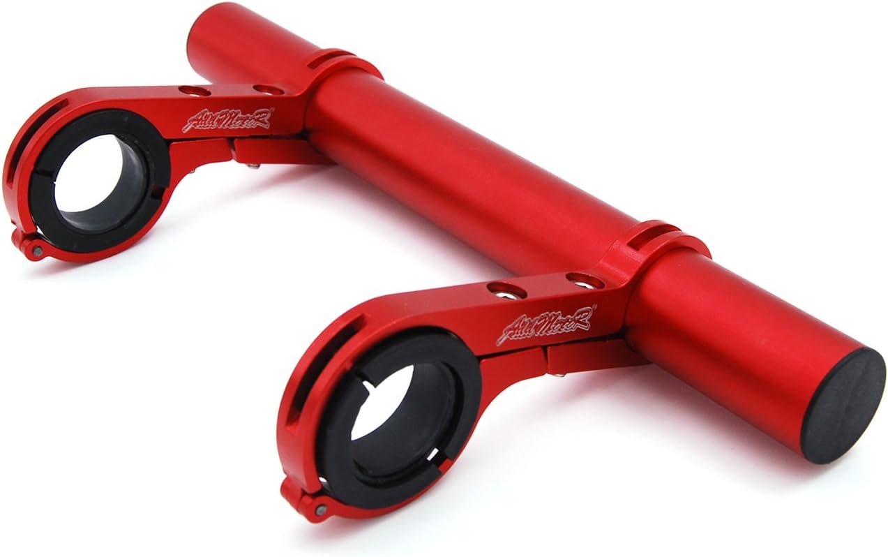 ADDMOTOR Bicycle Handlebar Extender Bicycle Handlebar Holder Extension Double Clamp Bike Handlebar Extender Light Lamp Phone Mount Holder Bracket Space Saver