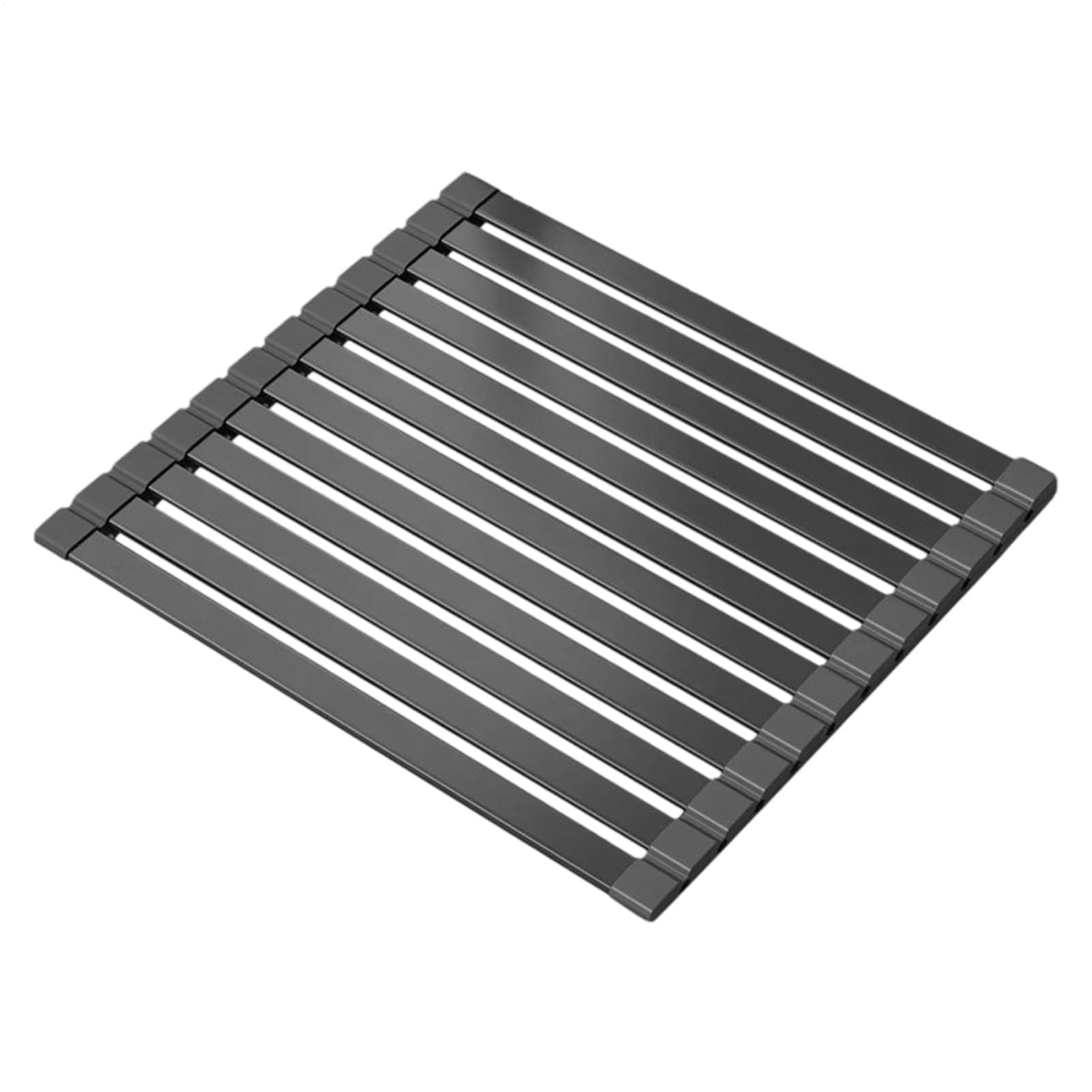 Zwijany stojak do suszenia naczyń, składany aluminiowy stojak na naczynia, wielofunkcyjna zwijana taca odpływowa na miski, kubki, naczynia kuchenne, szklanki, oszczędność miejsca w kuchni