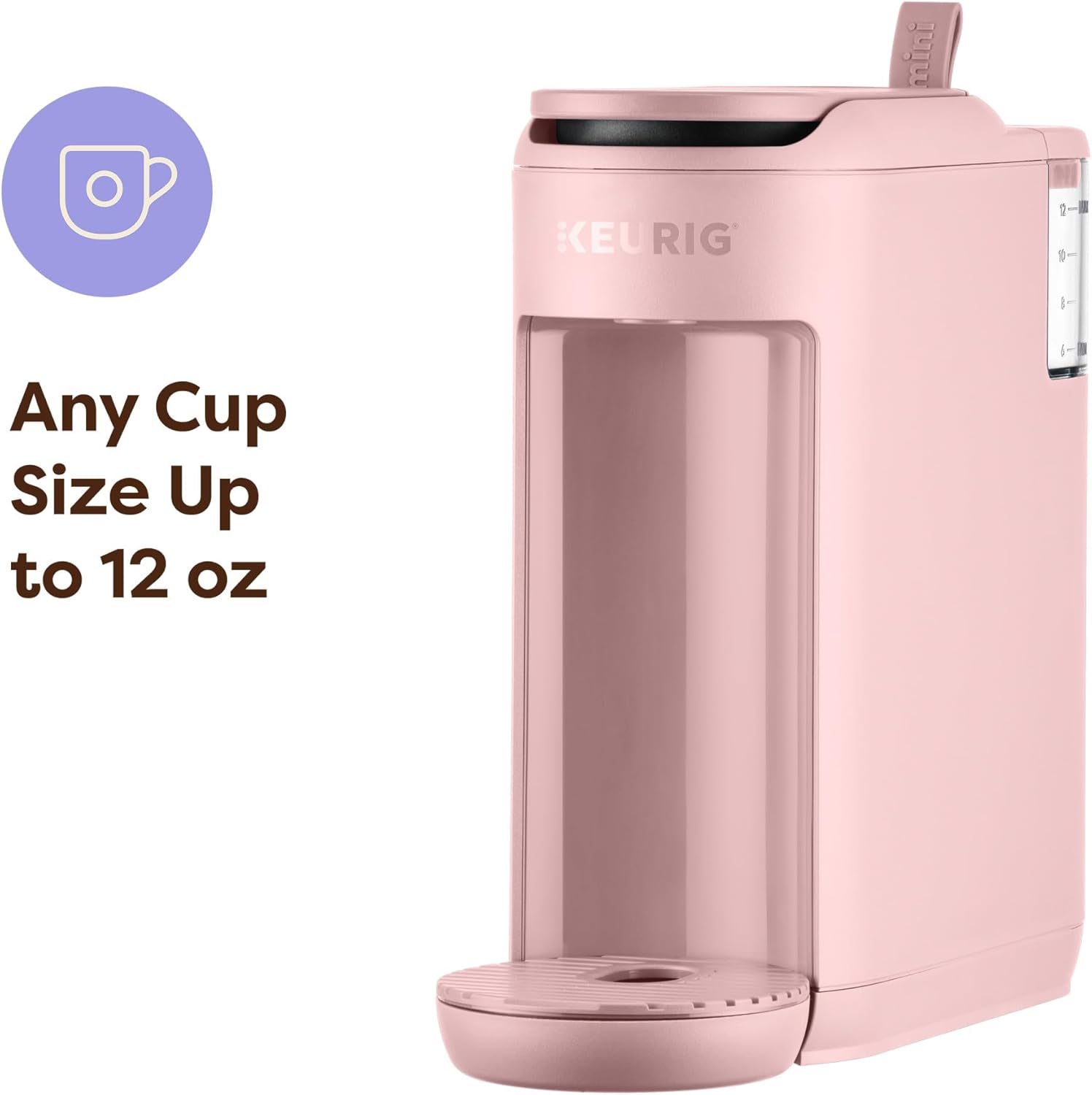 Keurig K-Mini Mate Single Serve K-Cup Pod Coffee Maker, Brews Up to 12 oz Cup, Compact Portable Coffee Machine for Small Spaces, Great for Dorms & Offices, Pink Sands