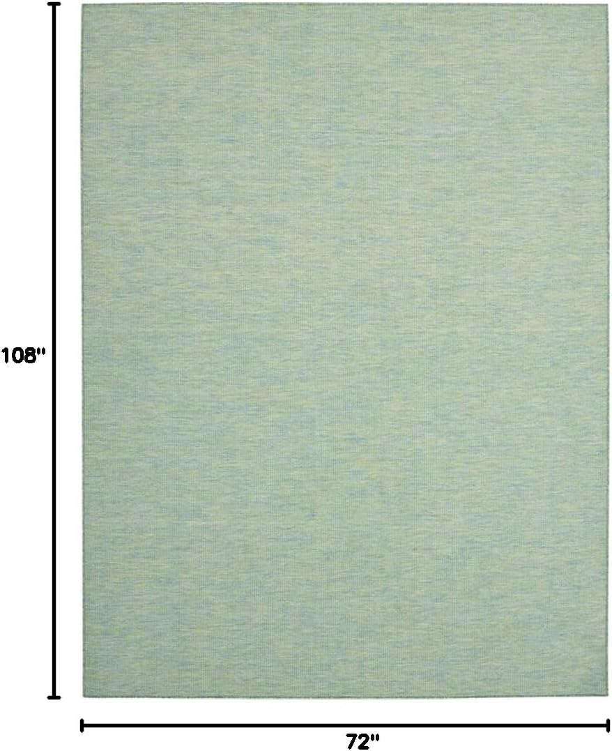 Pemberly Row 6' x 9' Blue Green Fabric Modern Area Rug (6' x 9')