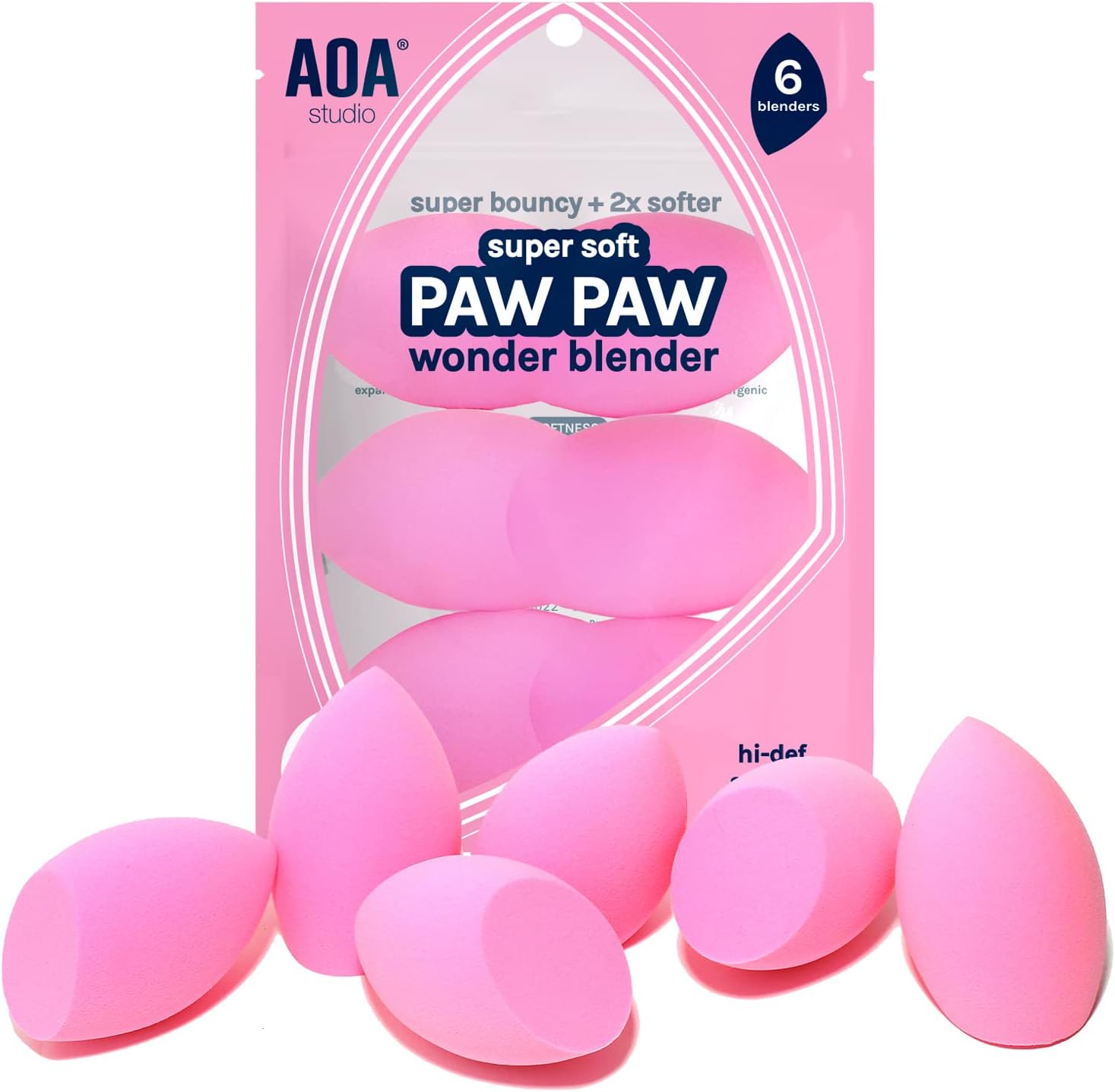 AOA Studio Collection Makeup Sponge Set Makeup Blender Latex Free and
