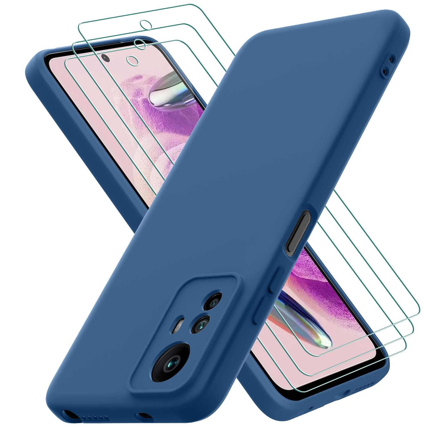 Cover Morbida In Silicone Per Xiaomi Redmi Note 12s – Custodia Protettiva + Pellicola Inclusa