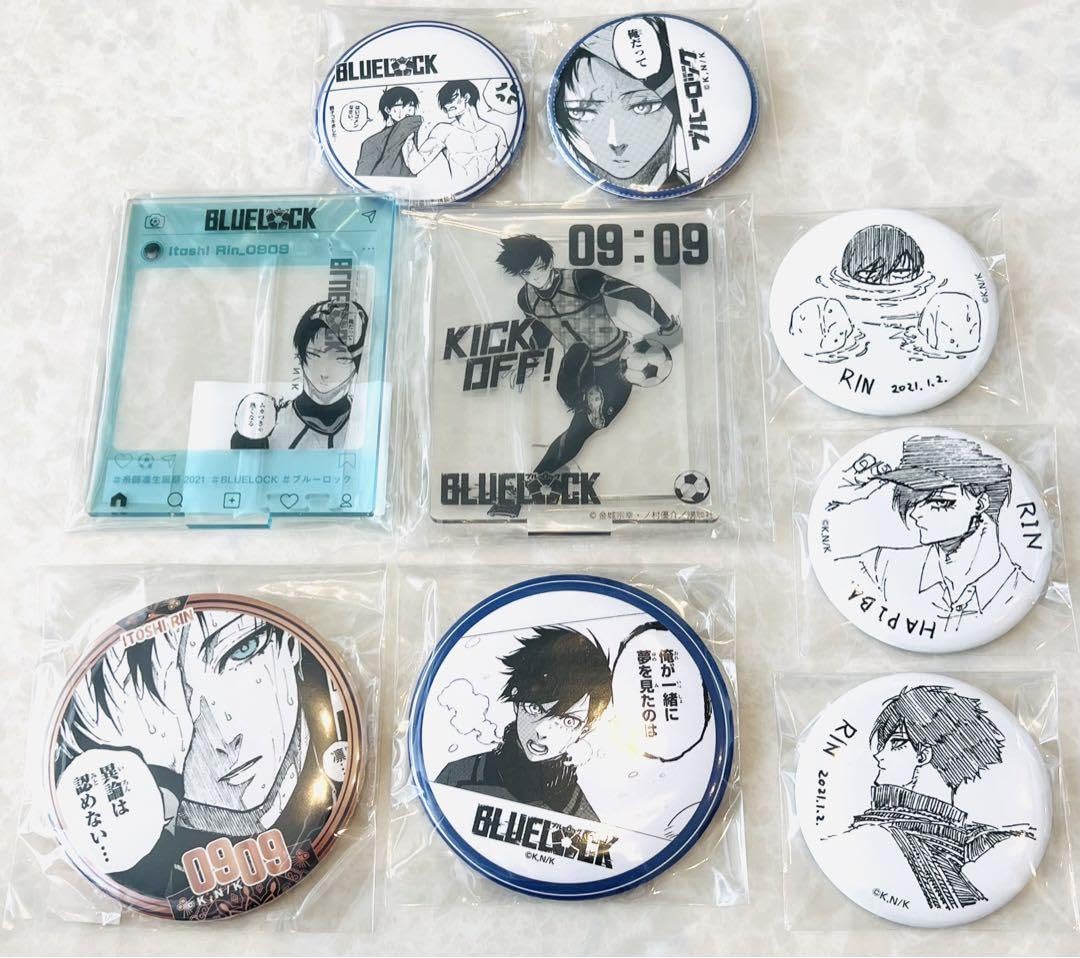 即購入可ブルーロック 糸師凛 バースデー缶バッジ プリンセスカフェ  