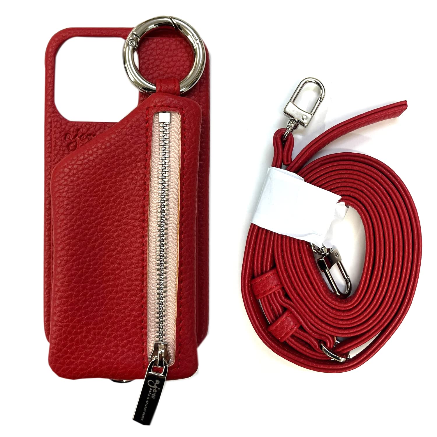 新品 ファミリア ajew iPhone ケース 12promax 赤 エジュー - iPhone 