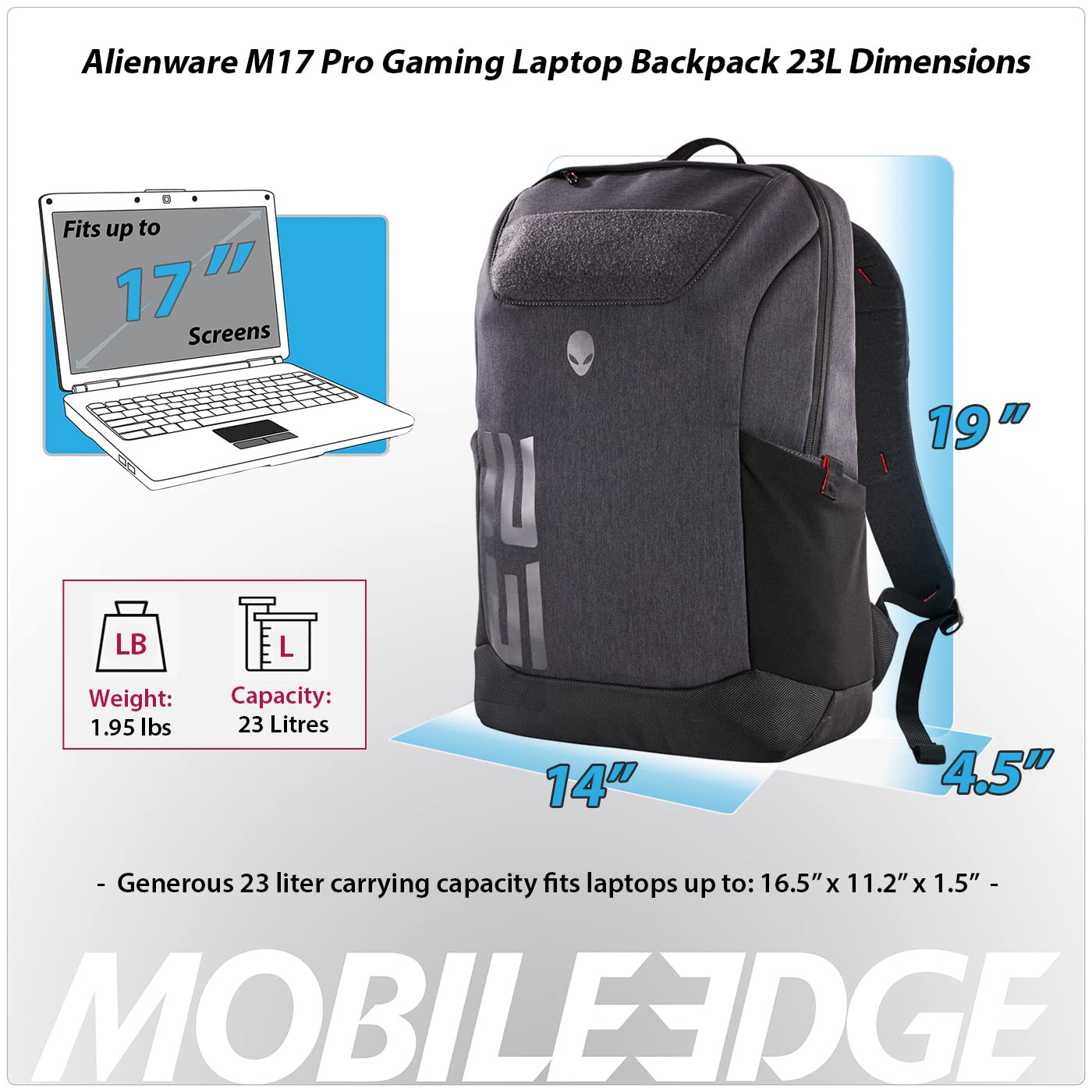 Balo Alienware M17 Alienware Area 51m Backpack Alienware Pro