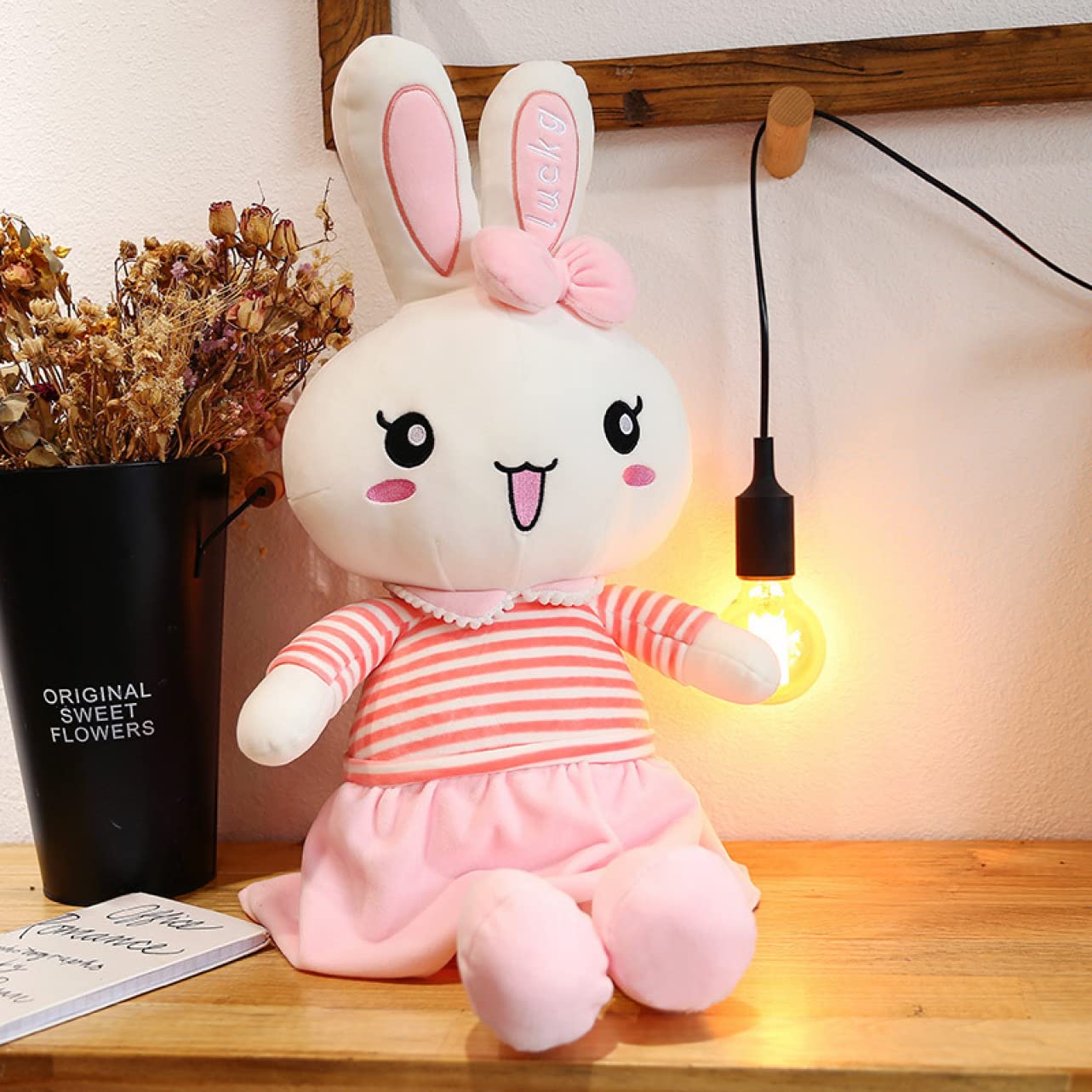 モンチッチぬいぐるみbig ストラップピンクうさぎver - ストラップ 