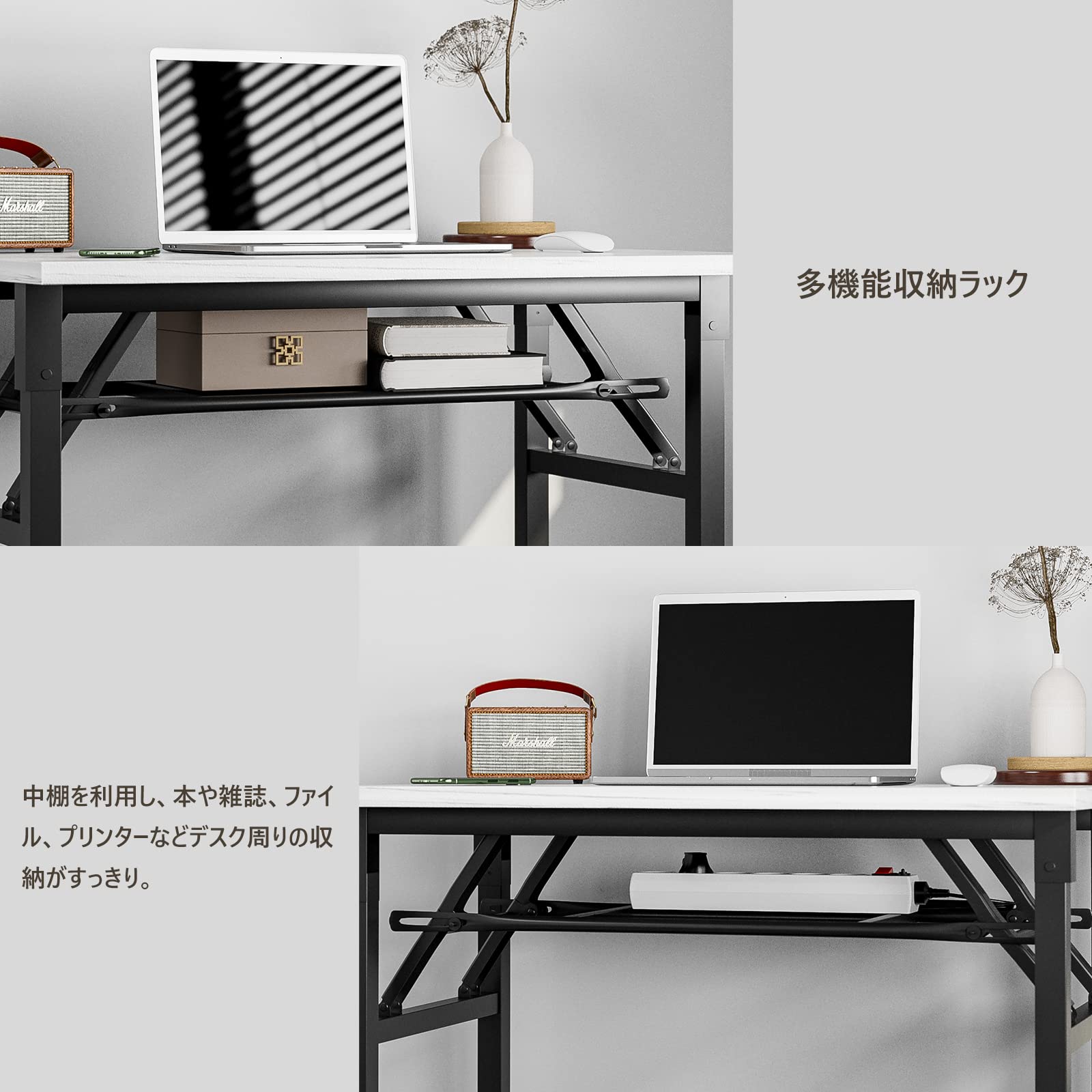 驚きな収納力 様々なシーンにも大活躍 折り畳み机 大理石｜Yahoo  