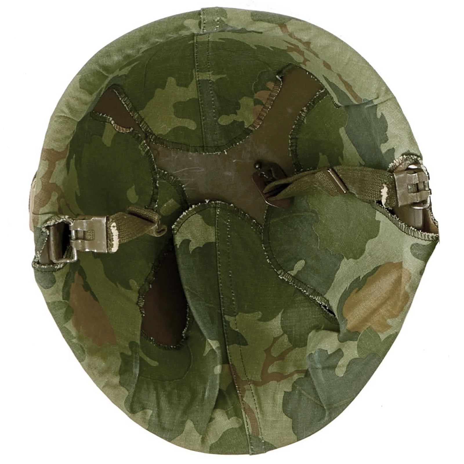 米軍実物 M-1後期（M-2）ヘルメット ミッチェル迷彩カバー・バンド 